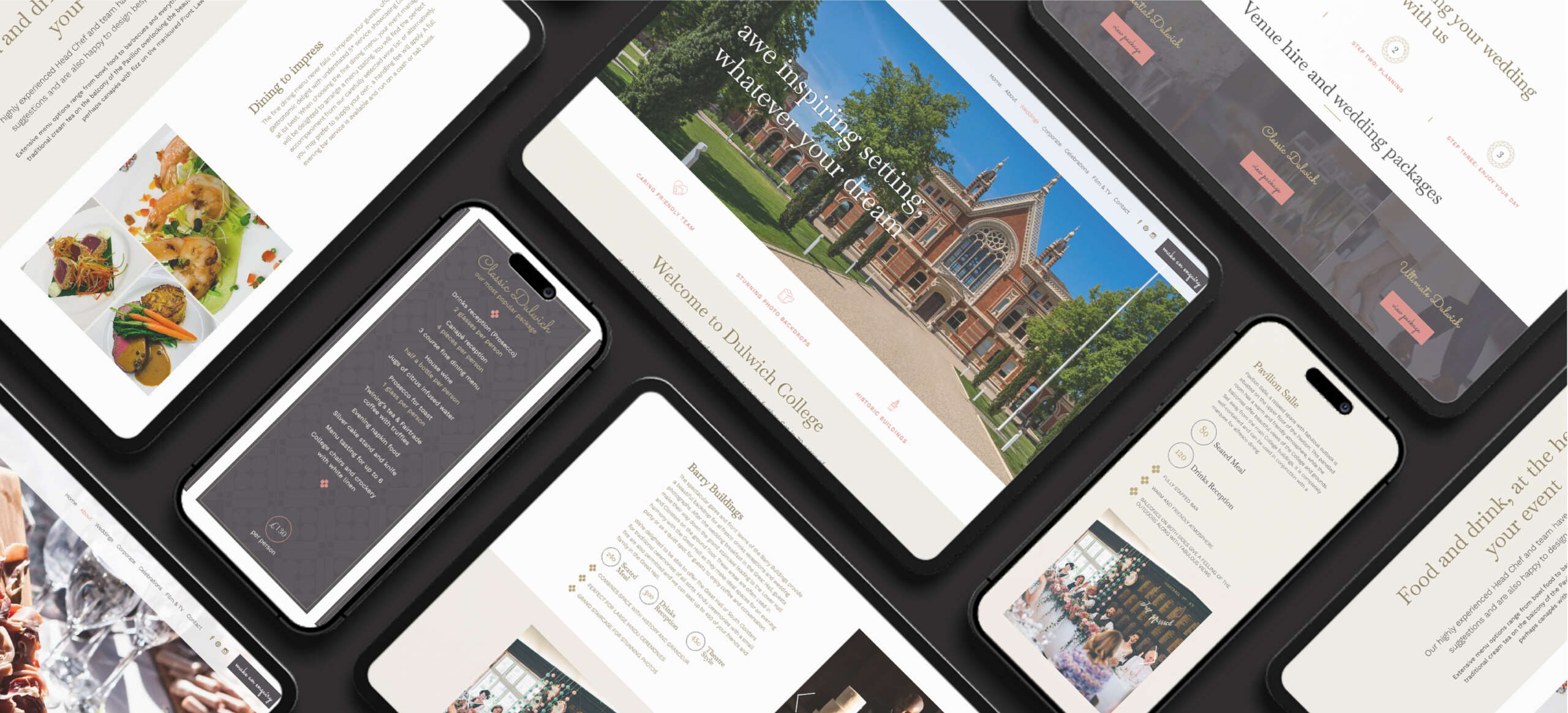 Dulwich College Events Website Design