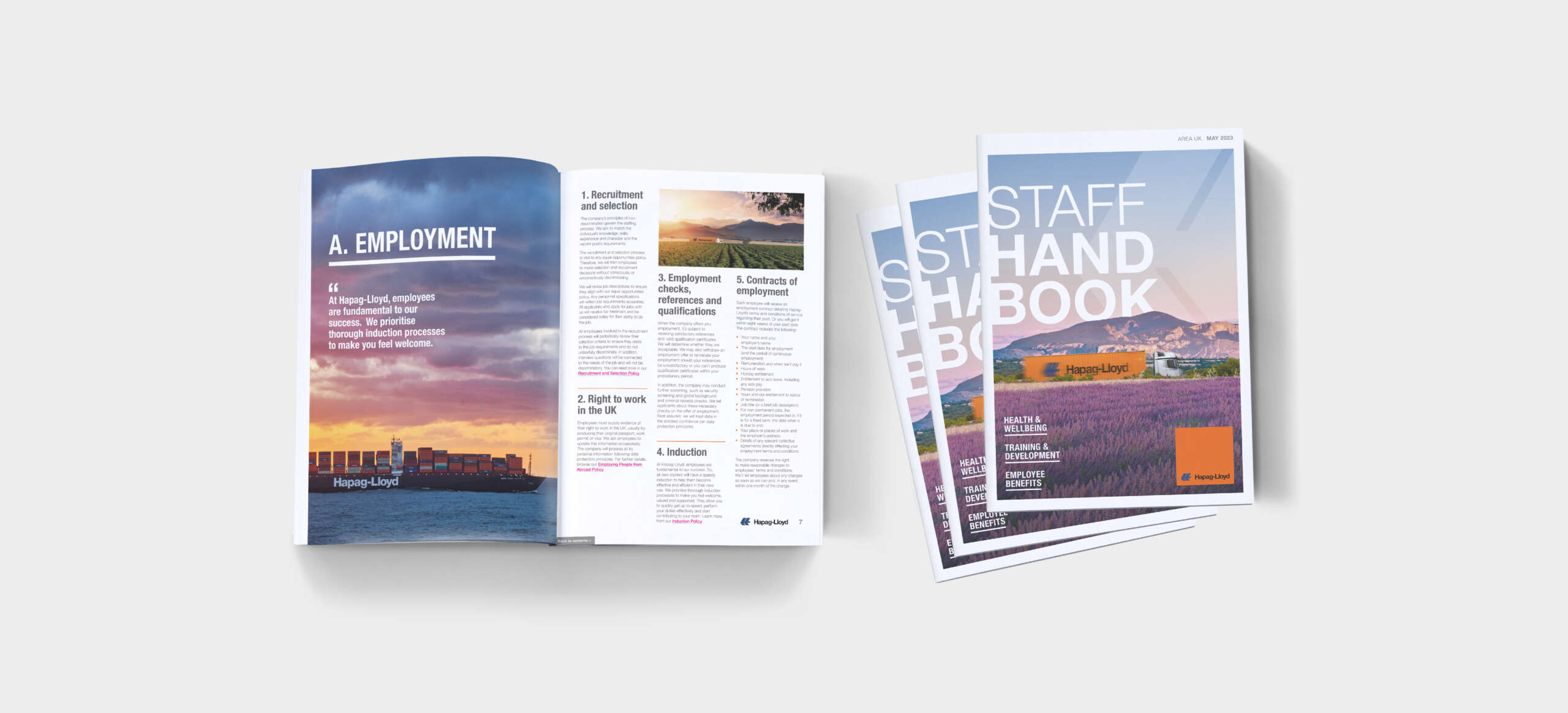 Hapag Lloyd Staff Handbook Design