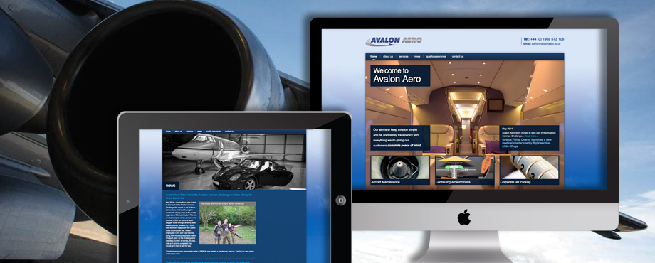 Design of aviation company Avalon Aero's website by Pad Creative