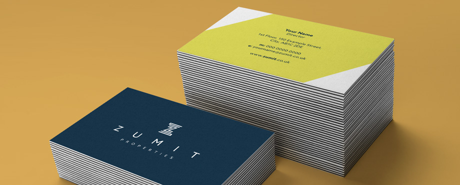 Business cards designs for estate agent Zumit by Pad Creative