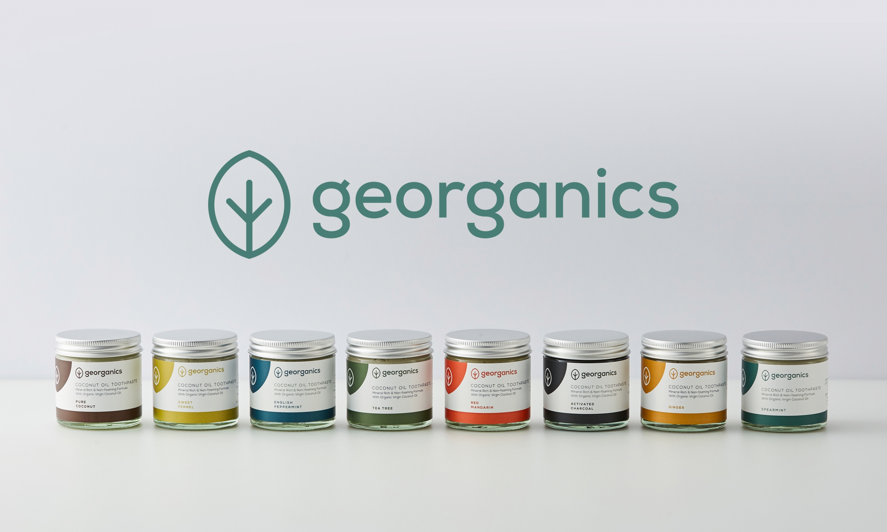 GEOrganics brand design - toothpaste jars