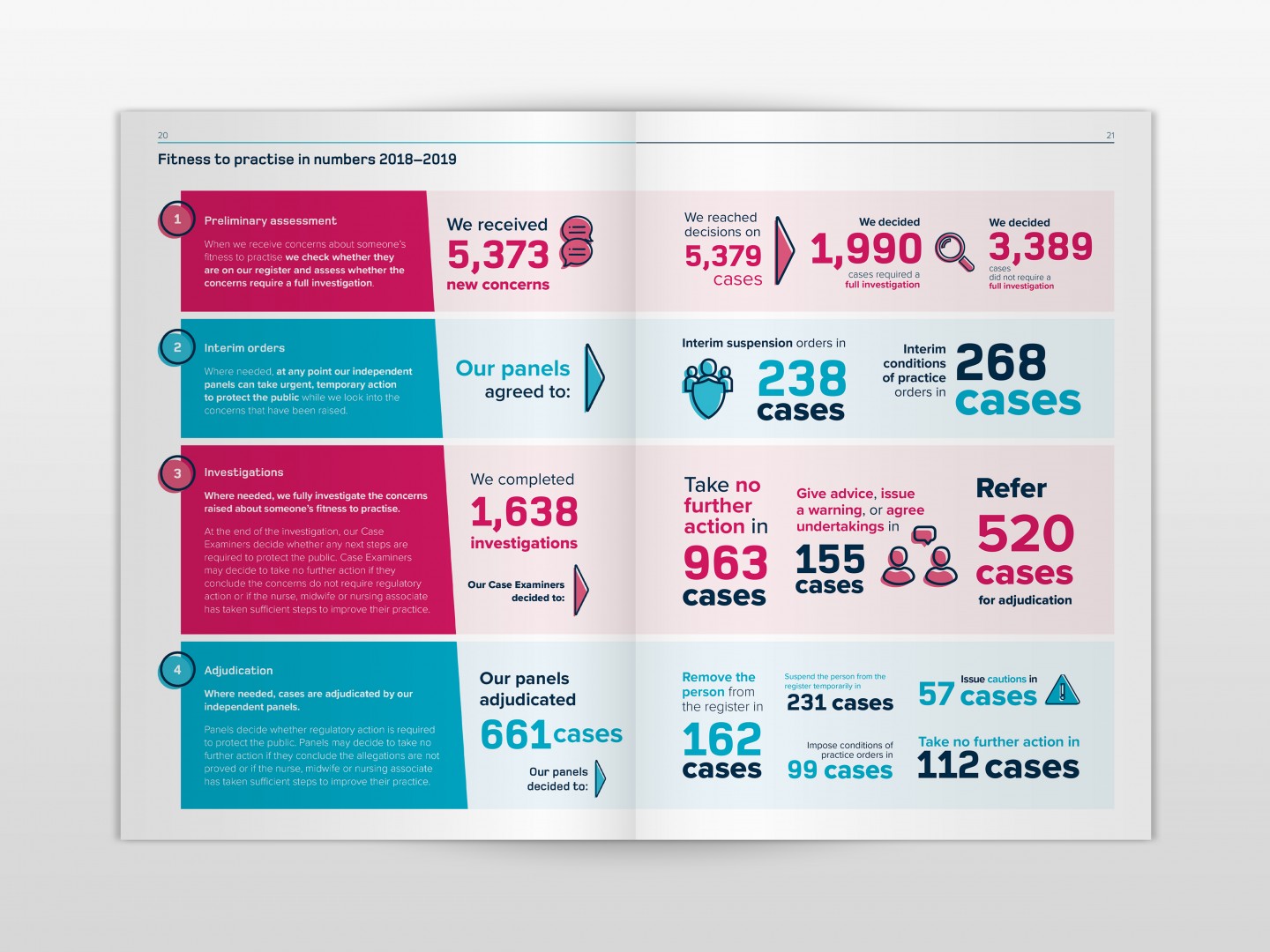Nursing and Midwifery Council Annual Report 2019 Infographics