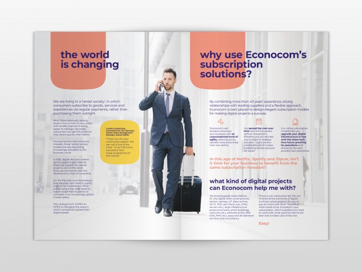Econocom Brochure Design spread