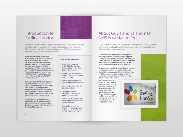 Guy's and St Thomas' Private Healthcare Brochure Design - Spread