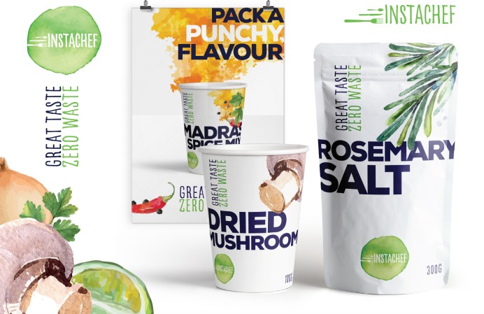 brand design Instachef food packaging