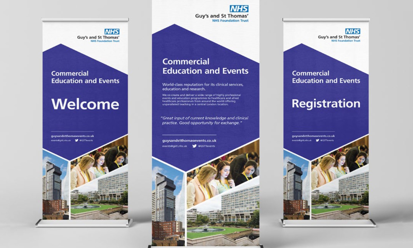 Exhibition Design - Guy's and St Thomas' roller banners
