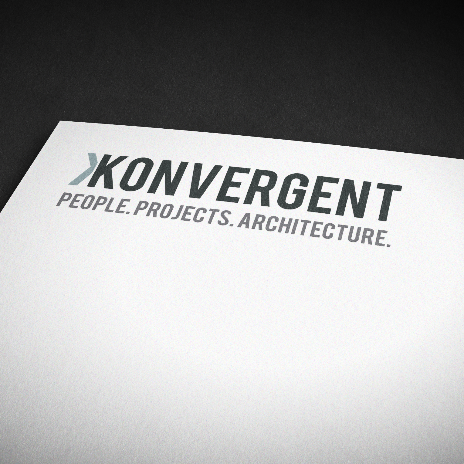 Logo created for architecture company Konvergent by design agency Pad